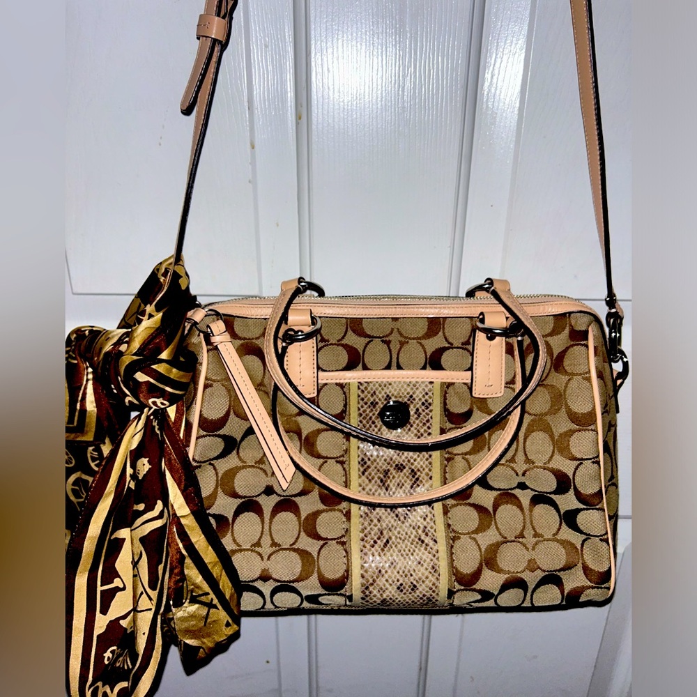 Coach Monogram python stripe purse!!!